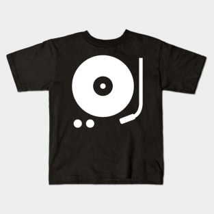 Minimal Vinyl Record Player Kids T-Shirt